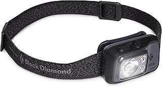 BLACK DIAMOND Spot 400-R Headlamp, Rechargeable, Dimmable, Bright, Graphite | 400 lumens, Red Night Vision, Brightness Memory, PowerTap, Battery Meter Tracks Runtime, Integrated Rechargeable Battery