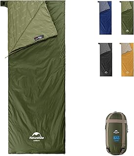 Naturehike Lightweight Compact Sleeping Bag, 59℉/32℉ Envelope Ultralight Backpacking Sleeping Bag Portable, Waterproof with Compression Sack for Cold&amp;Warm, Camping, Traveling, Hiking