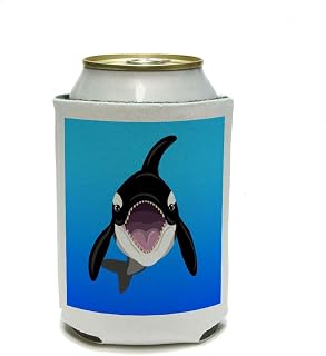 Orca Killer Whale Can Cooler - Drink Insulator - Beverage Insulated Holder